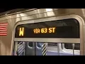 BMT Broadway Line N R W Local and Q Express Trains 49th St R46 R68A R160A-2 R160B