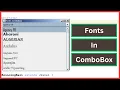 Java - How To Create a JComboBox With All The Available Font Family Names In Java With Source Code