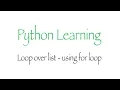 Python Tutorial How to Loop Over a List Using a For Loop
