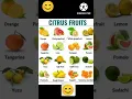Lagu Citrus Fruits name with picture and spelling @Baby School