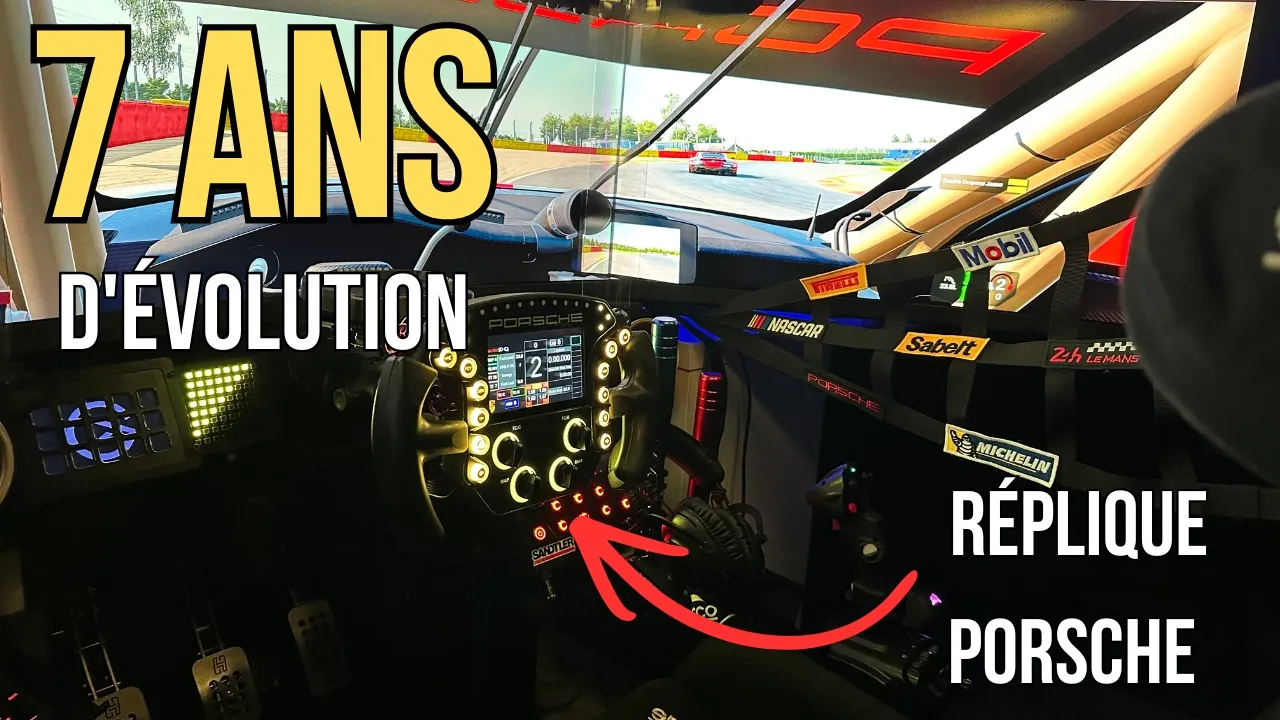 Setup Sim Racing en Belgique : 7 ans d'évolution, réplique Porsche et immersion totale