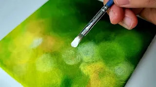 a small bird sitting on daisy flowers acrylic painting healing video 