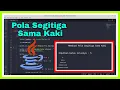 Membuat Pola Segitiga Sama Kaki dengan Bintang Java