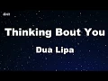Download Lagu Thinking 'Bout You - Dua Lipa Karaoke 【With Guide Melody】 Instrumental