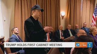 President Trump holds first cabinet meeting