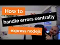 How to handle errors centrally in express nodejs - middleware