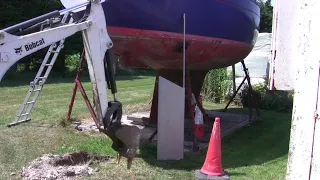 Just About Sailing September 2020 – Random bits of preparation work – Mast, Handrail, Engine, Rudder