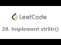 LeetCode with Me 28 Implement strStr