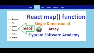 React map function example with single dimensional array react hooks