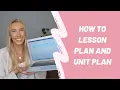 HOW TO WRITE LESSON PLANS AND UNIT PLANS HIGH SCHOOL TEACHER SPECIFIC