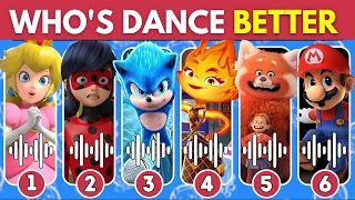 whos dance better wednesday dance lisa jiwoo princess peach mario 