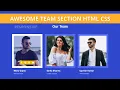 Awesome team section responsive Html Css