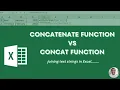 CONCATENATE vs CONCAT FUNCTION How to text strings in Excel