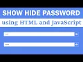 Password Toggle with using HTML and JavaScript