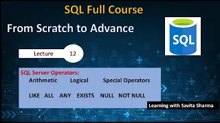 SQL Server Operators Exists All Any Like In Between Null Not Null
