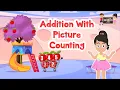 Addition using Picture Counting Learn Addition KooBoo Picture Addition English Kids Learning