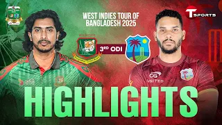 highlights bangladesh vs west indies 3rd odi west indies tour of bangladesh 2025 t sports