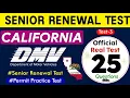 DMV Senior Renewal Test 2025 California California DMV Senior Written Test