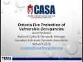 Ontario Fire Protection of Vulnerable Occupancies