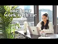 1-hour work with me real-time productive relaxing lofi countdown timer