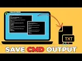 How to Save Command Prompt CMD Output to a Text File Step-by-Step