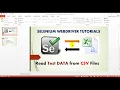 Read test data from a csv file using selenium webdriver