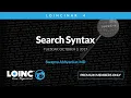 LOINCinar Search Syntax
