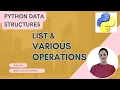 1 Python Data Structures List Operations Properties with Examples