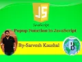 JAVASCRIPT POPUP FUNCTIONS In Hindi-Lecture 3 Alert Confirm prompt JS Functions Programmersbhawa