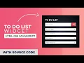 How to Create To Do List With JavaScript Simple JavaScript Project for Beginners