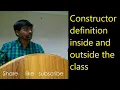 DEFINING CONSTRUCTORS INSIDE AND OUTSIDE THE CLASS EXAMPLE C PROGRAMMING -