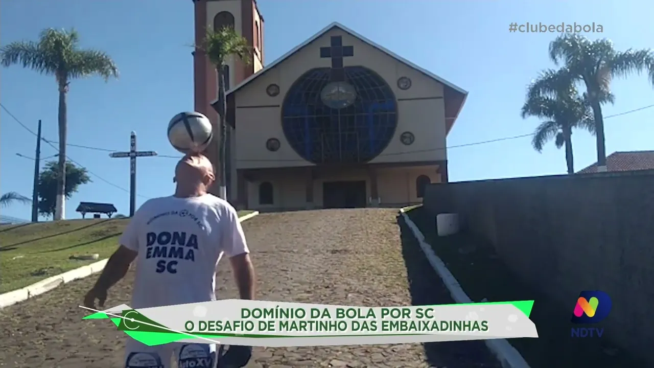 Domínio da bola por SC, o desafio de Martinho das embaixadinhas