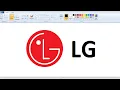 How to draw LG logo on computer ms paint