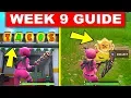 Fortnite WEEK 9 CHALLENGES GUIDE - SEARCH BETWEEN MOVIE TITLES 3 TACO LOCATIONS Fortnite Season 4