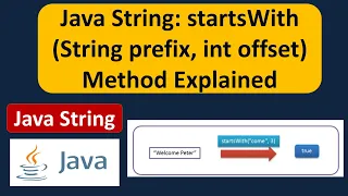 Java String startsWith String prefix int offset Method Explained Java Tutorial