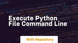 execute python file command line