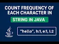 Java Stream API Count Frequency of Each Character in a String Interview Question