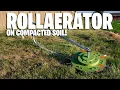 Rollaerator on compacted soil trespassing again sta-green weed and feed 2nd round starter fert