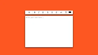 Create a Text Editor With HTML CSS and JavaScript