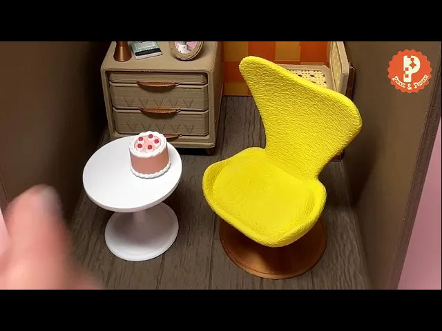 Retro Midcentury Cozy Room Book Nook: 1:12 scale, Decor for Bookshelf, Desk or Table video thumbnail