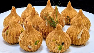 झटपट बनाये घर पर रखे सामान से गेहूं के आटे से मोदक | Instant Atta Modak Recipe | Modak Recipe.