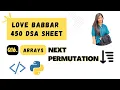 31 Next Permutation Love Babbar 450 DSA Sheet Q 16 Python DSA Saummya Singh Leetcode