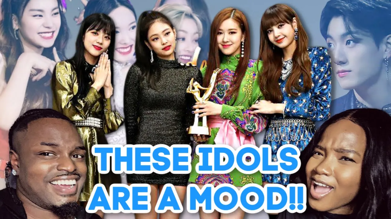 KPOP IDOLS at award shows in a nutshell reaction.... hilarious😂