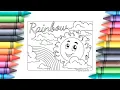 Rainbow coloring pages Nature coloring pages cute Rainbow coloring pages