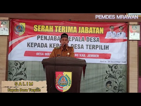 Download MP3 Sambutan Kades Terpilih dlm Kgtan Serah terima Jabatan Pejabat kepala Desa kpda kepala desa Terpilih