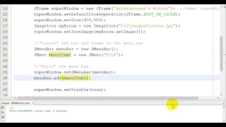 GUI03 - Creating a Menu Bar JMenuBar
