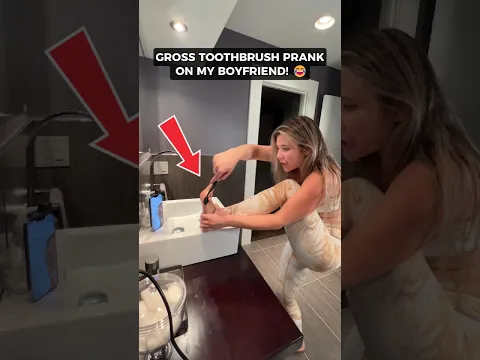 Gross Toothbrush Prank on My Boyfriend! 😂