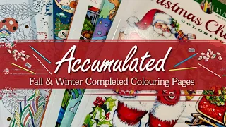 Completed Colouring Pages from Fall and Winter