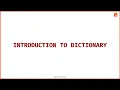 Introduction to Python Dictionary Python Programming English