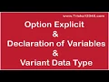 VBA Basics Option Explicit -